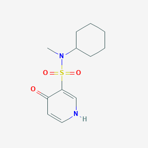 molecular formula C12H18N2O3S B7578573 N-cyclohexyl-N-methyl-4-oxo-1H-pyridine-3-sulfonamide 
