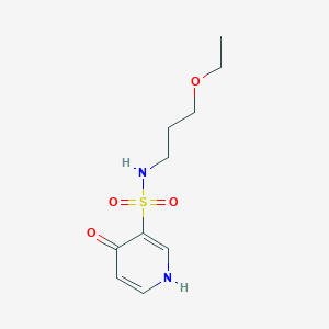 molecular formula C10H16N2O4S B7578574 N-(3-ethoxypropyl)-4-oxo-1H-pyridine-3-sulfonamide 