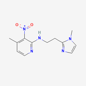 4-methyl-N-[2-(1-methylimidazol-2-yl)ethyl]-3-nitropyridin-2-amine