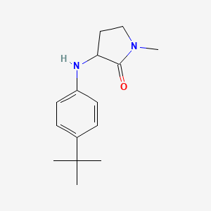 molecular formula C15H22N2O B7578597 3-(4-Tert-butylanilino)-1-methylpyrrolidin-2-one 