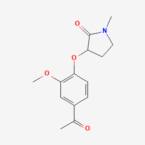 3-(4-Acetyl-2-methoxyphenoxy)-1-methylpyrrolidin-2-one