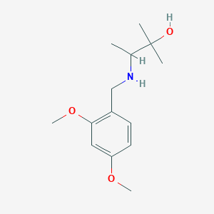 molecular formula C14H23NO3 B7578615 3-[(2,4-Dimethoxyphenyl)methylamino]-2-methylbutan-2-ol 
