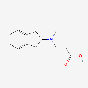 molecular formula C13H17NO2 B7578625 3-[2,3-dihydro-1H-inden-2-yl(methyl)amino]propanoic acid 