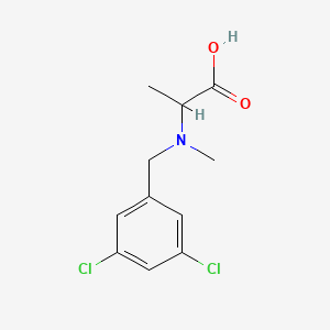 molecular formula C11H13Cl2NO2 B7578654 2-[(3,5-Dichlorophenyl)methyl-methylamino]propanoic acid 