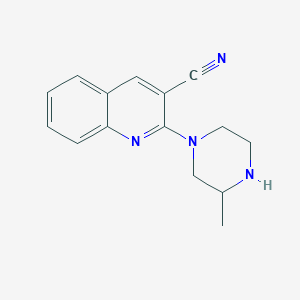 molecular formula C15H16N4 B7578701 2-(3-Methylpiperazin-1-yl)quinoline-3-carbonitrile 