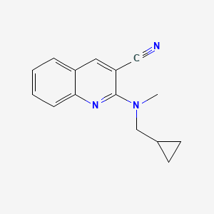 molecular formula C15H15N3 B7578707 2-[Cyclopropylmethyl(methyl)amino]quinoline-3-carbonitrile 