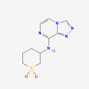 molecular formula C10H13N5O2S B7578717 N-(1,1-dioxothian-3-yl)-[1,2,4]triazolo[4,3-a]pyrazin-8-amine 