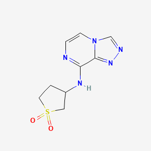 molecular formula C9H11N5O2S B7578718 N-(1,1-dioxothiolan-3-yl)-[1,2,4]triazolo[4,3-a]pyrazin-8-amine 