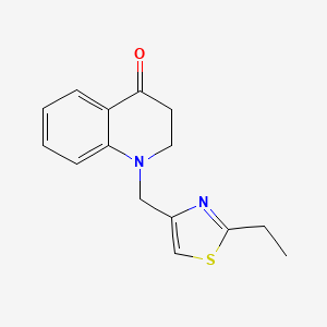 molecular formula C15H16N2OS B7578751 1-[(2-Ethyl-1,3-thiazol-4-yl)methyl]-2,3-dihydroquinolin-4-one 