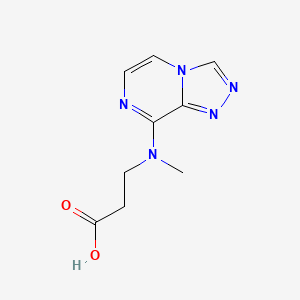 molecular formula C9H11N5O2 B7578759 3-[Methyl([1,2,4]triazolo[4,3-a]pyrazin-8-yl)amino]propanoic acid 