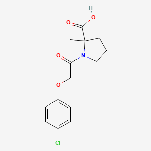 1-[2-(4-Chlorophenoxy)acetyl]-2-methylpyrrolidine-2-carboxylic acid