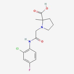 1-[2-(2-Chloro-4-fluoroanilino)-2-oxoethyl]-2-methylpyrrolidine-2-carboxylic acid