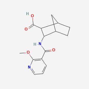 molecular formula C15H18N2O4 B7578823 3-[(2-Methoxypyridine-3-carbonyl)amino]bicyclo[2.2.1]heptane-2-carboxylic acid 