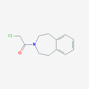 molecular formula C12H14ClNO B7578829 2-Chloro-1-(1,2,4,5-tetrahydro-3-benzazepin-3-yl)ethanone 