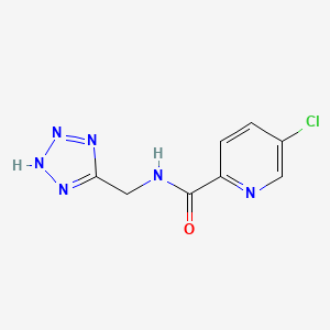 molecular formula C8H7ClN6O B7578850 5-chloro-N-(2H-tetrazol-5-ylmethyl)pyridine-2-carboxamide 