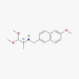 molecular formula C17H23NO3 B7578862 1,1-dimethoxy-N-[(6-methoxynaphthalen-2-yl)methyl]propan-2-amine 