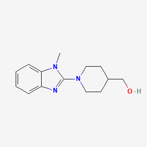 molecular formula C14H19N3O B7578875 [1-(1-Methylbenzimidazol-2-yl)piperidin-4-yl]methanol 
