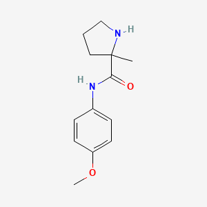 molecular formula C13H18N2O2 B7578885 N-(4-methoxyphenyl)-2-methylpyrrolidine-2-carboxamide 