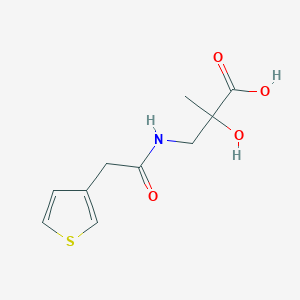 molecular formula C10H13NO4S B7578978 2-Hydroxy-2-methyl-3-[(2-thiophen-3-ylacetyl)amino]propanoic acid 