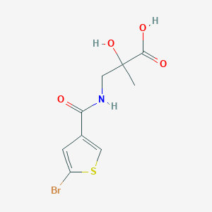 molecular formula C9H10BrNO4S B7579010 3-[(5-Bromothiophene-3-carbonyl)amino]-2-hydroxy-2-methylpropanoic acid 