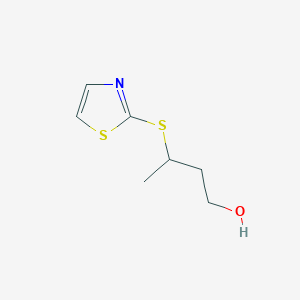 molecular formula C7H11NOS2 B7579029 3-(1,3-Thiazol-2-ylsulfanyl)butan-1-ol 