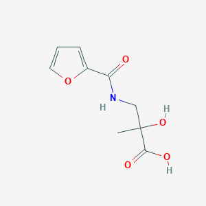 molecular formula C9H11NO5 B7579043 3-(Furan-2-carbonylamino)-2-hydroxy-2-methylpropanoic acid 