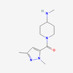 molecular formula C12H20N4O B7579051 (2,5-Dimethylpyrazol-3-yl)-[4-(methylamino)piperidin-1-yl]methanone 