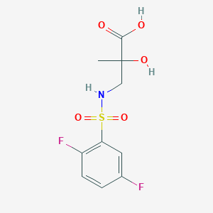 molecular formula C10H11F2NO5S B7579078 3-[(2,5-Difluorophenyl)sulfonylamino]-2-hydroxy-2-methylpropanoic acid 