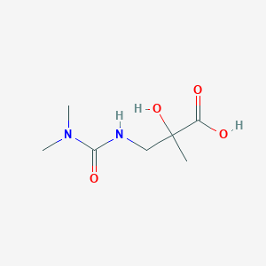 molecular formula C7H14N2O4 B7579104 3-(Dimethylcarbamoylamino)-2-hydroxy-2-methylpropanoic acid 