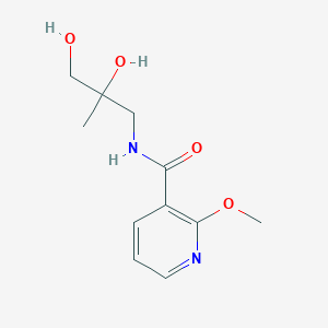molecular formula C11H16N2O4 B7579108 N-(2,3-dihydroxy-2-methylpropyl)-2-methoxypyridine-3-carboxamide 