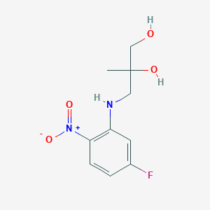 molecular formula C10H13FN2O4 B7579134 3-(5-Fluoro-2-nitroanilino)-2-methylpropane-1,2-diol 