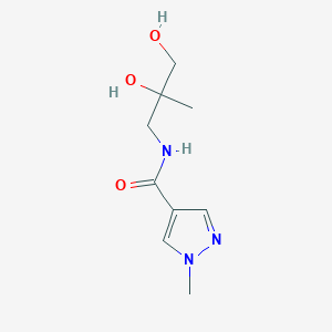 molecular formula C9H15N3O3 B7579141 N-(2,3-dihydroxy-2-methylpropyl)-1-methylpyrazole-4-carboxamide 