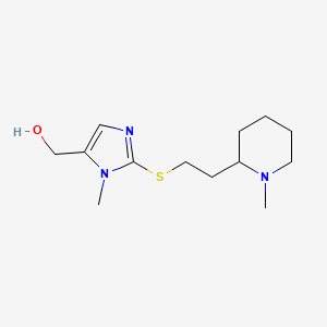 molecular formula C13H23N3OS B7579151 [3-Methyl-2-[2-(1-methylpiperidin-2-yl)ethylsulfanyl]imidazol-4-yl]methanol 