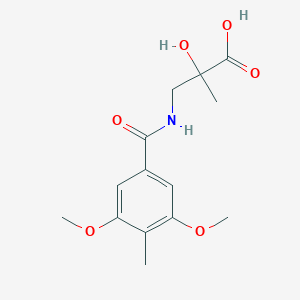 3-[(3,5-Dimethoxy-4-methylbenzoyl)amino]-2-hydroxy-2-methylpropanoic acid