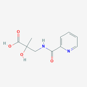 molecular formula C10H12N2O4 B7579171 2-Hydroxy-2-methyl-3-(pyridine-2-carbonylamino)propanoic acid 