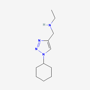 molecular formula C11H20N4 B7579173 N-[(1-cyclohexyltriazol-4-yl)methyl]ethanamine 