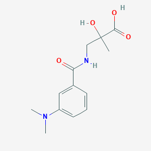 molecular formula C13H18N2O4 B7579179 3-[[3-(Dimethylamino)benzoyl]amino]-2-hydroxy-2-methylpropanoic acid 