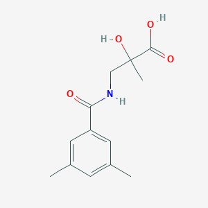 molecular formula C13H17NO4 B7579180 3-[(3,5-Dimethylbenzoyl)amino]-2-hydroxy-2-methylpropanoic acid 
