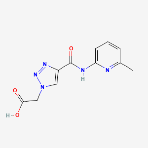 molecular formula C11H11N5O3 B7579344 2-[4-[(6-Methylpyridin-2-yl)carbamoyl]triazol-1-yl]acetic acid 