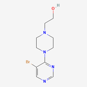 molecular formula C10H15BrN4O B7579360 2-[4-(5-Bromopyrimidin-4-yl)piperazin-1-yl]ethanol 