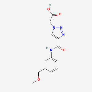 molecular formula C13H14N4O4 B7579410 2-[4-[[3-(Methoxymethyl)phenyl]carbamoyl]triazol-1-yl]acetic acid 