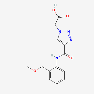 molecular formula C13H14N4O4 B7579416 2-[4-[[2-(Methoxymethyl)phenyl]carbamoyl]triazol-1-yl]acetic acid 