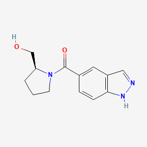 molecular formula C13H15N3O2 B7579461 [(2S)-2-(hydroxymethyl)pyrrolidin-1-yl]-(1H-indazol-5-yl)methanone 