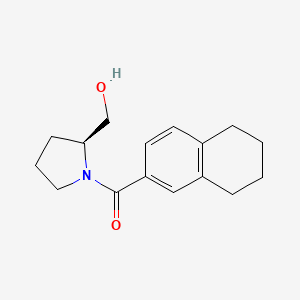 molecular formula C16H21NO2 B7579488 [(2S)-2-(hydroxymethyl)pyrrolidin-1-yl]-(5,6,7,8-tetrahydronaphthalen-2-yl)methanone 