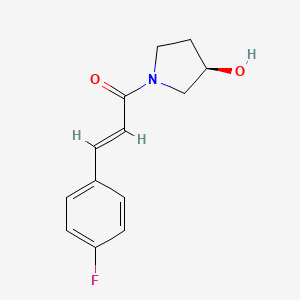 (E)-3-(4-fluorophenyl)-1-[(3R)-3-hydroxypyrrolidin-1-yl]prop-2-en-1-one