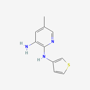 molecular formula C10H11N3S B7579513 5-methyl-2-N-thiophen-3-ylpyridine-2,3-diamine 