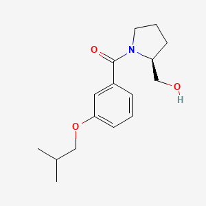molecular formula C16H23NO3 B7579517 [(2S)-2-(hydroxymethyl)pyrrolidin-1-yl]-[3-(2-methylpropoxy)phenyl]methanone 