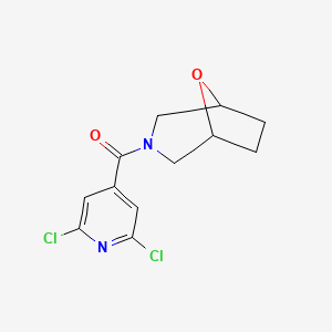 molecular formula C12H12Cl2N2O2 B7579580 (2,6-Dichloropyridin-4-yl)-(8-oxa-3-azabicyclo[3.2.1]octan-3-yl)methanone 