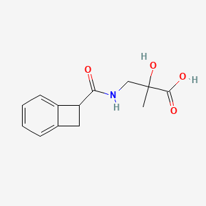 3-(Bicyclo[4.2.0]octa-1,3,5-triene-7-carbonylamino)-2-hydroxy-2-methylpropanoic acid