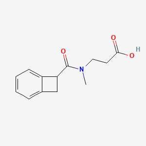 molecular formula C13H15NO3 B7579615 3-[Bicyclo[4.2.0]octa-1,3,5-triene-7-carbonyl(methyl)amino]propanoic acid 